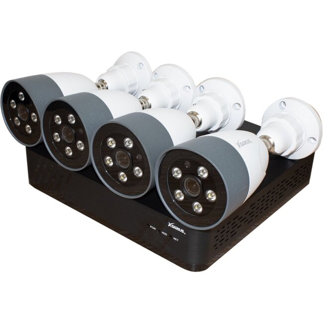 Xsarius XSR-4 Beveiligingscamera Set 4 POE Smart AI IP camera - 4MP Full HD 1080p