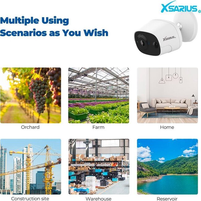 Xsarius Mobicam Pro draadloze WiFi Camera met ingebouwde accu - tweeweg audio en bewegingsdetectie