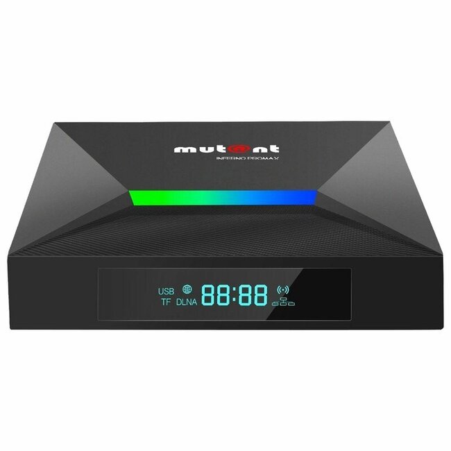 Mutant Inferno ProMax 8K UHD Android 9.0 IP-Receiver (Dual-WiFi, USB 3.0, HDMI, MicroSD, Zwart)