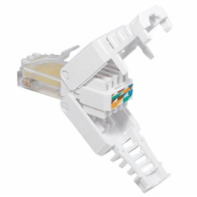 RJ45 Connector Cat6a / Cat7 - LAN stekker - Afgeschermd - FTP voor soepele en stugge kern - Field Plug - Herbruikbaar - Netwerk - Internet