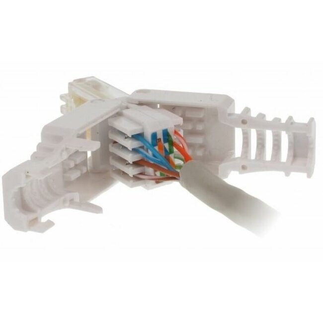 RJ45 Connector Cat6a / Cat7 - LAN stekker - Afgeschermd - FTP voor soepele en stugge kern - Field Plug - Herbruikbaar - Netwerk - Internet