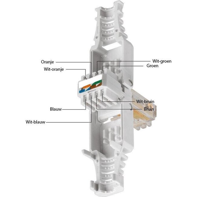 RJ45 Connector Cat6a / Cat7 - LAN stekker - Afgeschermd - FTP voor soepele en stugge kern - Field Plug - Herbruikbaar - Netwerk - Internet