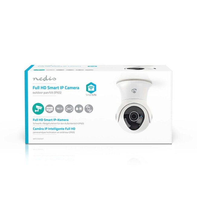 SmartLife Camera voor Buiten Wi-Fi Full HD 1080p Pan tilt IP65 Intern 16 GB 12 V DC Met bewegingssensor Nachtzicht