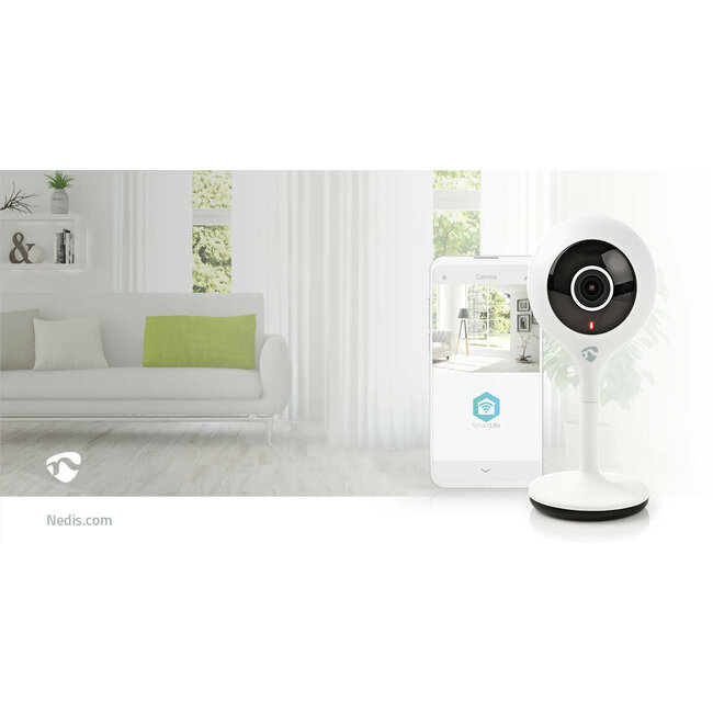 SmartLife Camera voor Binnen Wi-Fi  Full HD 1080p microSD Met bewegingssensor Nachtzicht  Wit