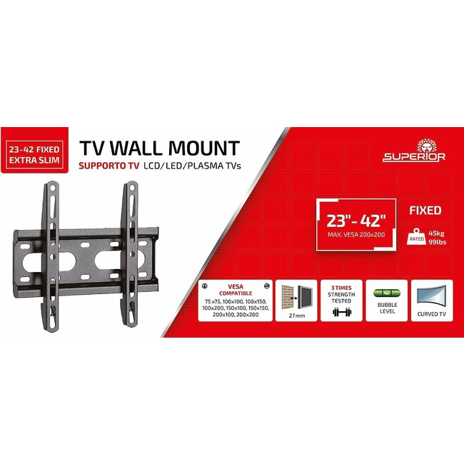 Superior TV Muurbeugel 23-42 inch Vast
