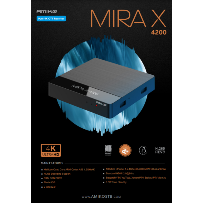 Amiko MiraX 4200 Linux IPTV Box