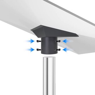 ASAT Universele Pijpadapter geschikt voor Starlink Gen 3 & Gen 4 – Paalmontage – Grijs