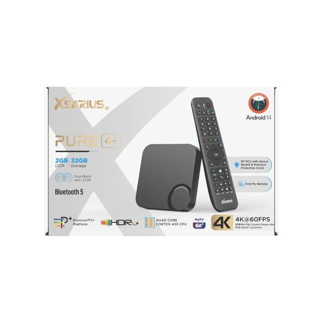Xsarius Pure 4+ Streaming Box 4K UHD