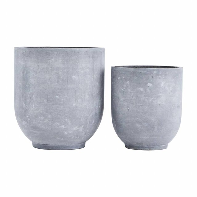 House Doctor Gard bloempot set beton look