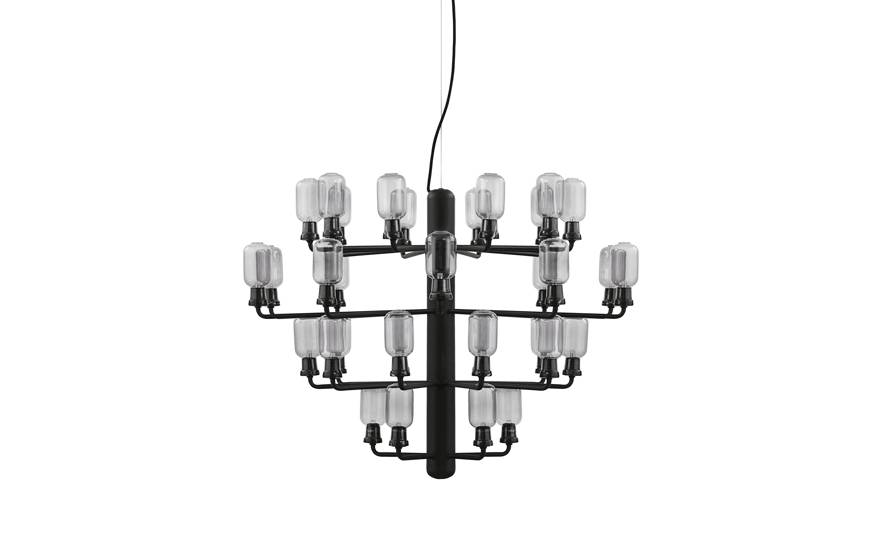 Normann Copenhagen AMP Kronleuchter Große Pendelleuchte schwarz