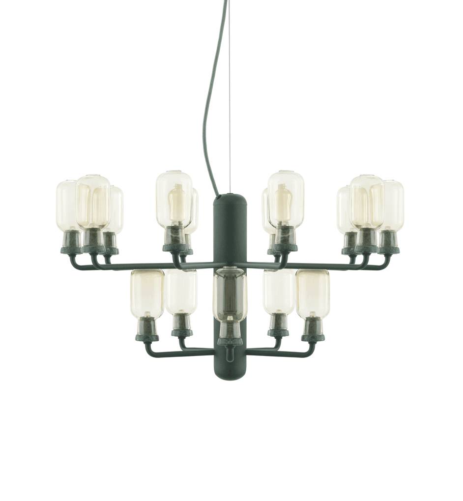 Normann Copenhagen AMP Kronleuchter Kleine Hängelampe grün