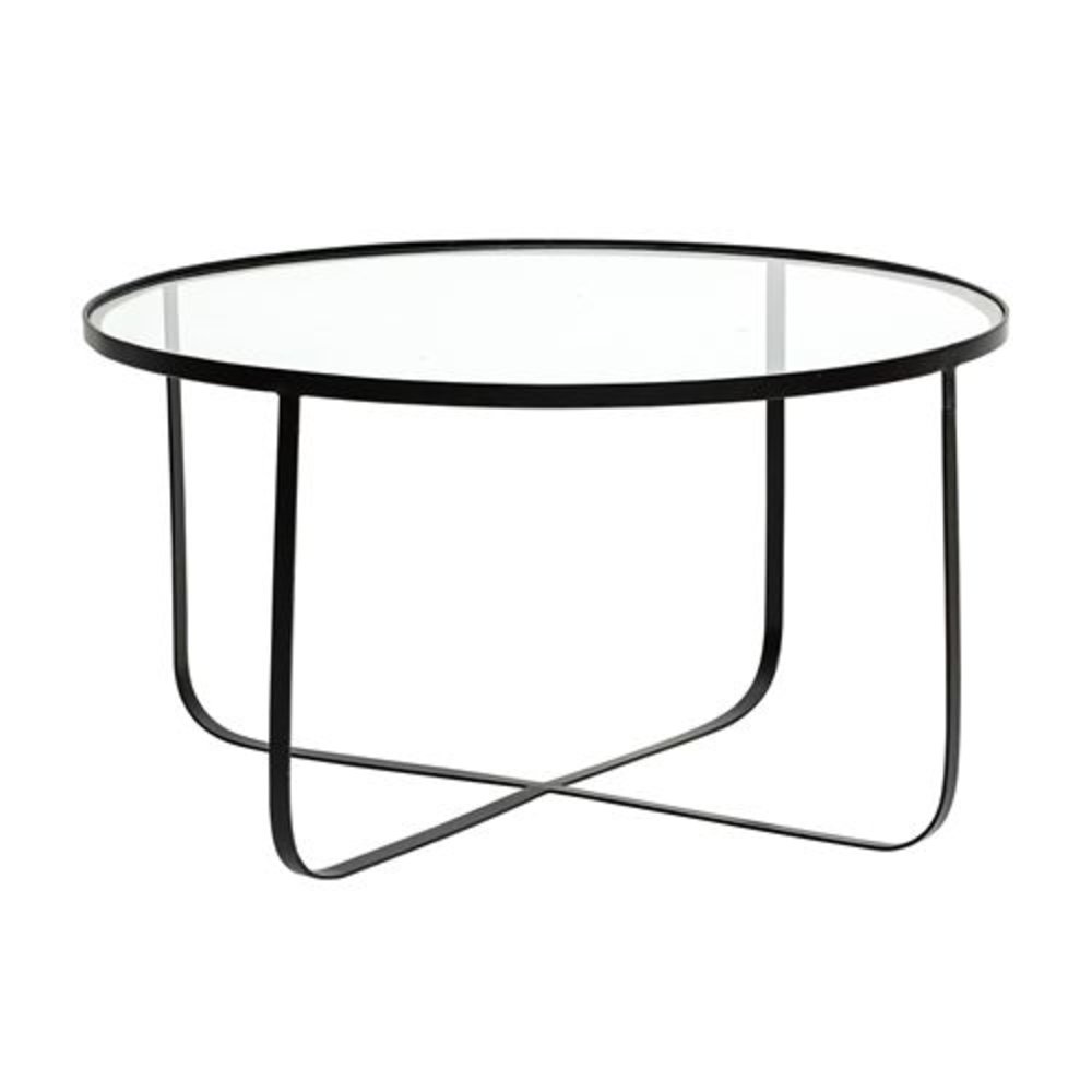 Bloomingville Harper coffee table metal glass black Bloomingville Harper coffee table metal glass black