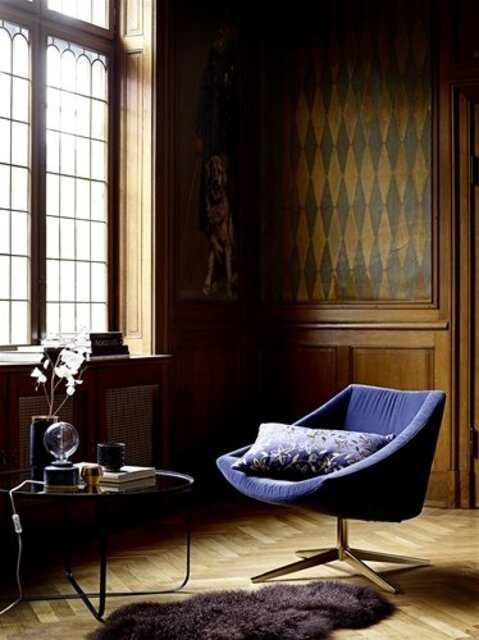 Bloomingville Table basse en verre noir Harper
