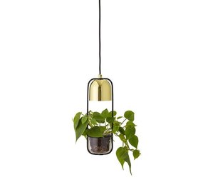 Bloomingville Hanglamp gold finish LED glas