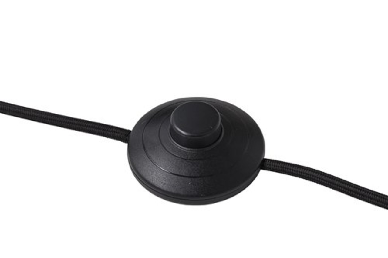 Bloomingville Gulvlampe, svart metall med gull finish