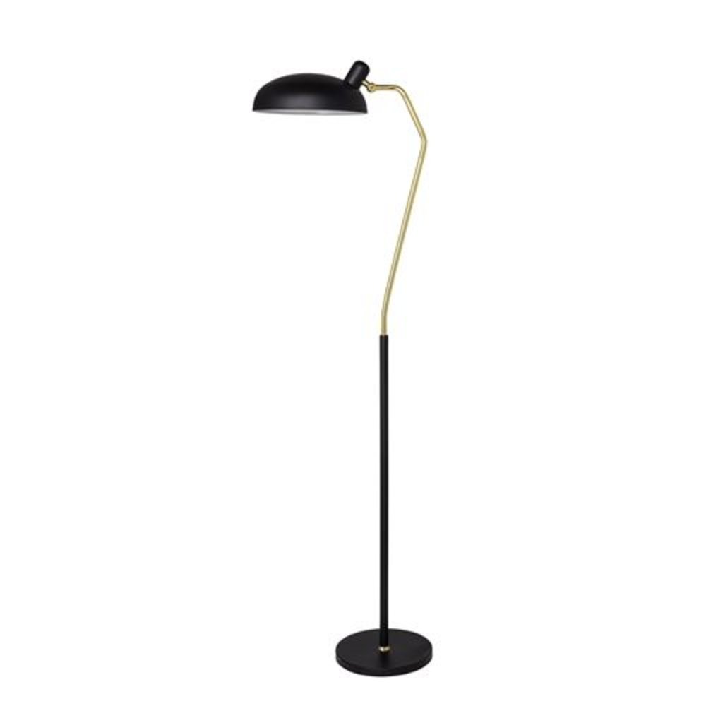 Bloomingville Gulvlampe, svart metall med gull finish