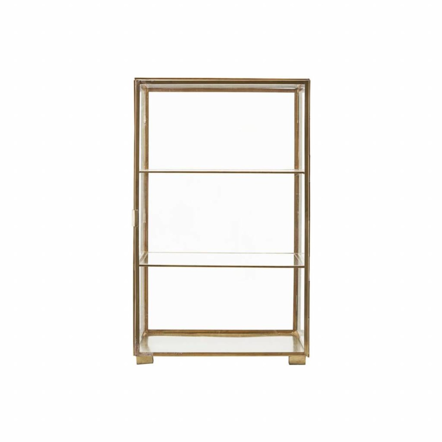 Brass glass shop display cabinet