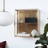 House Doctor Cabinet brass with glass shelve and door House Doctor Cabinet brass with glass shelve and door