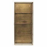 House Doctor Cabinet brass with three glass shelve and door