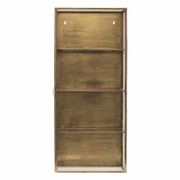 House Doctor Cabinet brass with three glass shelve and door