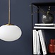 House Doctor Opal hanglamp messing met wit glazen kap House Doctor Opal hanglamp messing met wit glazen kap