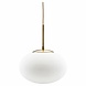 House Doctor Opal hanglamp messing met wit glazen kap House Doctor Opal hanglamp messing met wit glazen kap
