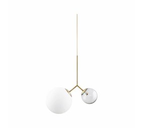 House Doctor blanc deux fois pendentif verre gris House Doctor blanc deux fois pendentif verre gris