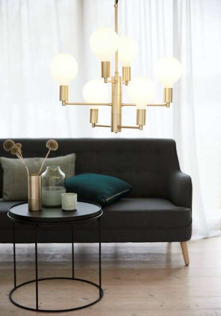 Hubsch Hanging lamp brass 57xh59cm Hubsch Hanging lamp brass 57xh59cm