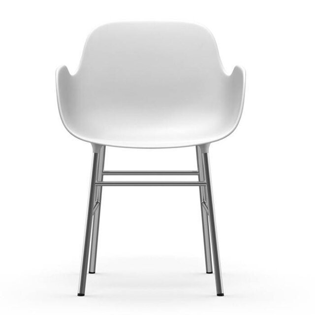 Normann Copenhagen Form Sessel Stuhl chrom weiss