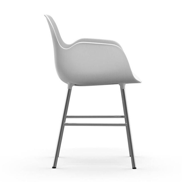 Normann Copenhagen Form Sessel Stuhl chrom weiss