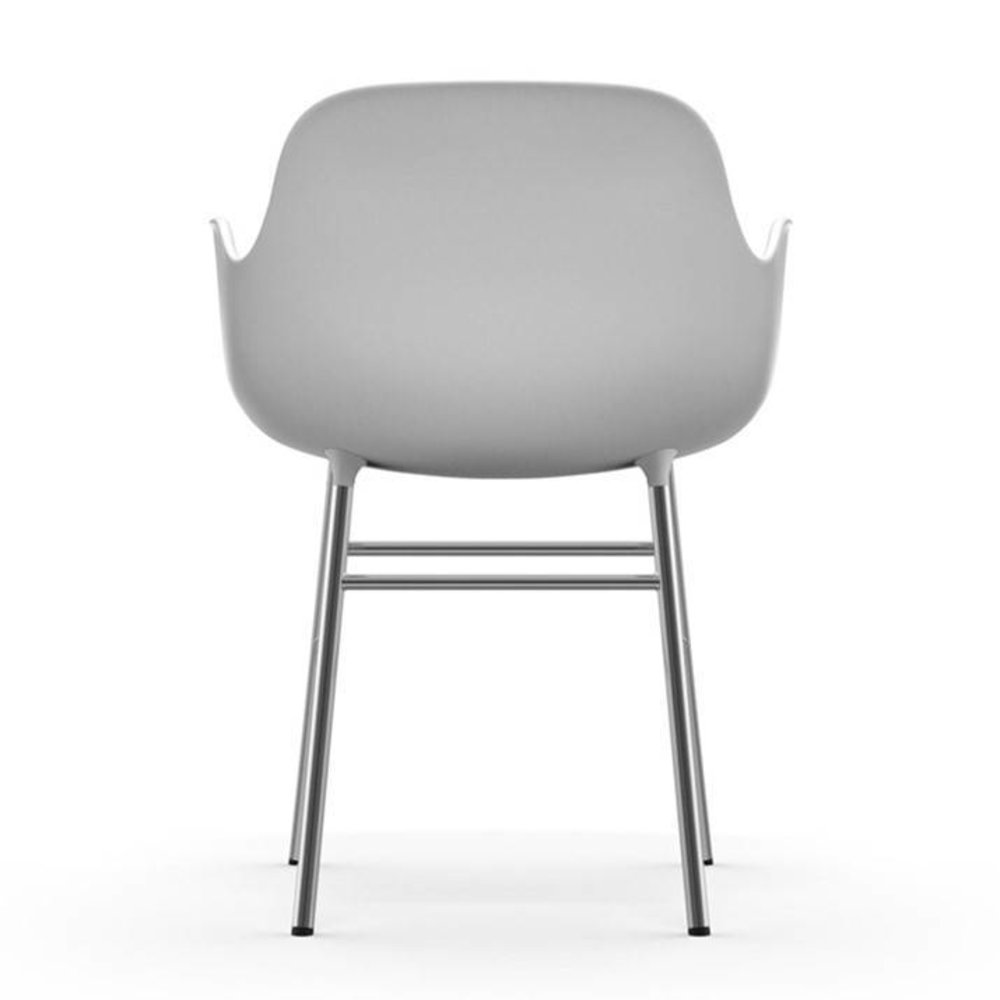 Normann Copenhagen Form Lænestol stol krom hvid Normann Copenhagen Form Lænestol stol krom hvid