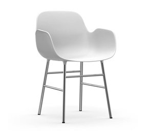 Normann Copenhagen Forme Fauteuil chrome blanc Normann Copenhagen Forme Fauteuil chrome blanc