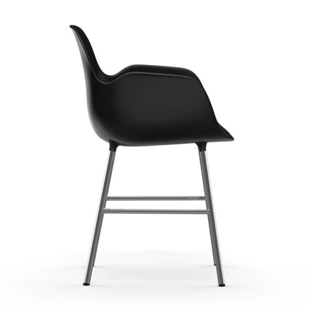 Normann Copenhagen Forme Fauteuil chrome noir Normann Copenhagen Forme Fauteuil chrome noir