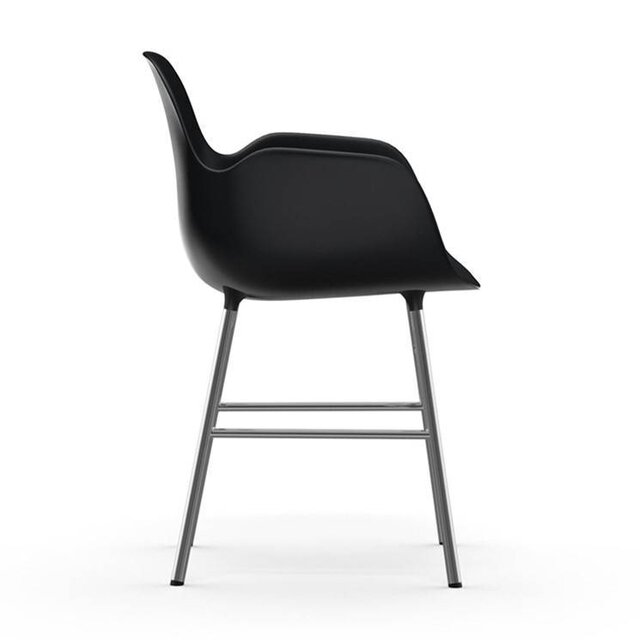 Normann Copenhagen Forme Fauteuil chrome noir Normann Copenhagen Forme Fauteuil chrome noir