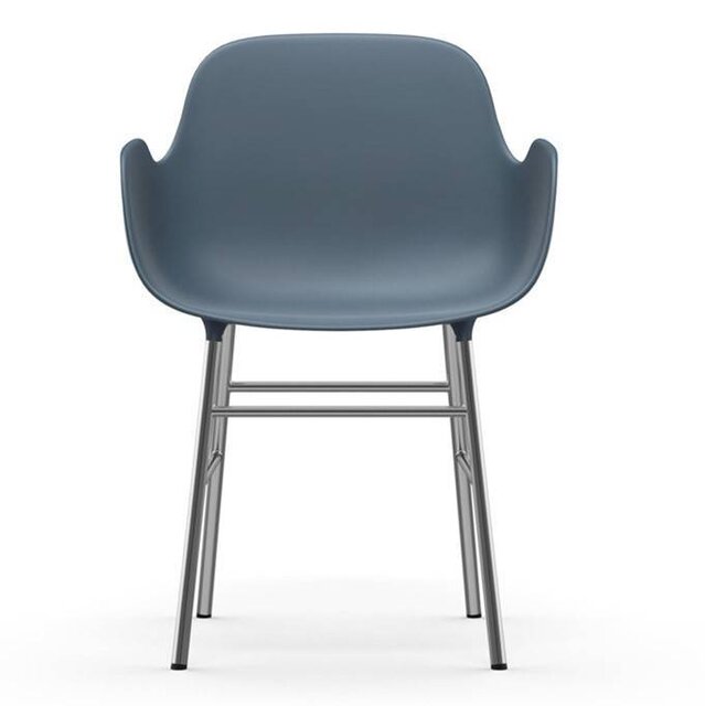 Normann Copenhagen Form Armchair stoel chrome blauw