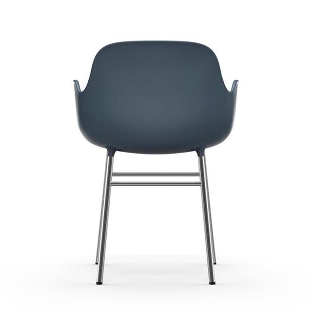 Normann Copenhagen Form Armchair stoel chrome blauw
