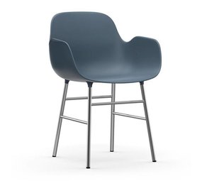 Normann Copenhagen Forme Fauteuil bleu chrome Normann Copenhagen Forme Fauteuil bleu chrome