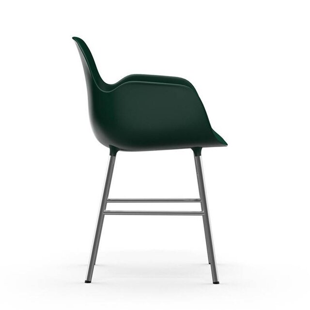 Normann Copenhagen Form Armchair chair chrome green Normann Copenhagen Form Armchair chair chrome green