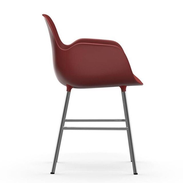 Normann Copenhagen Form Armchair chair chrome red