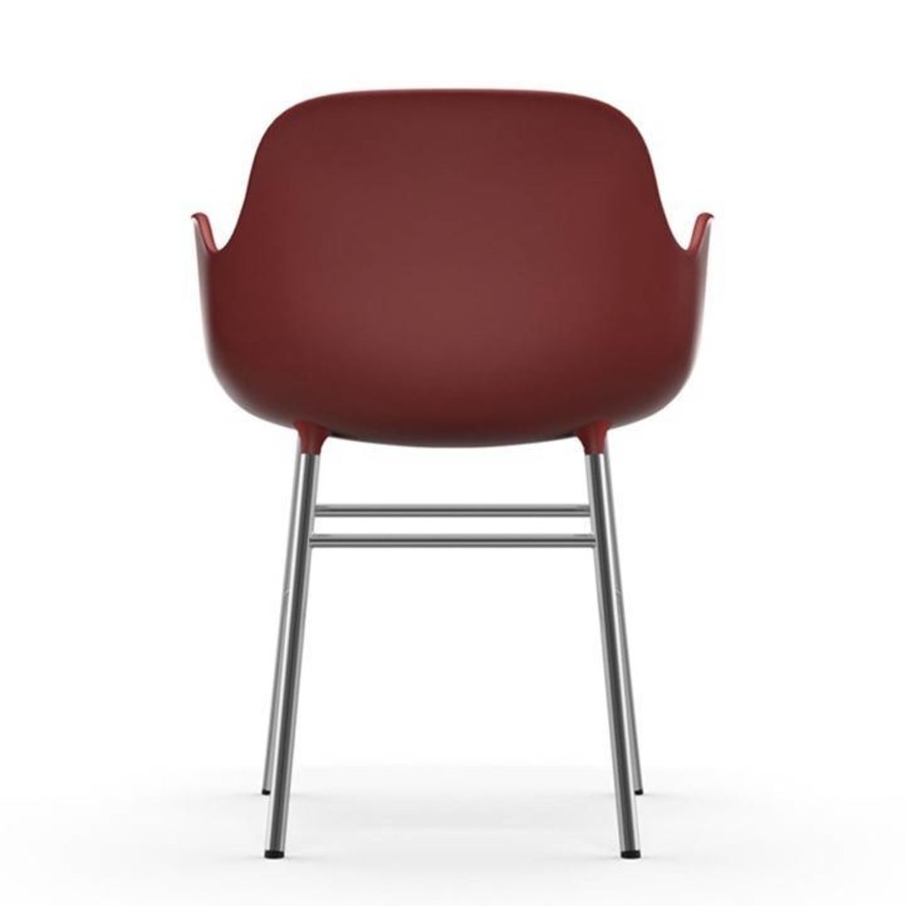 Normann Copenhagen Form Armchair stoel chrome rood Normann Copenhagen Form Armchair stoel chrome rood