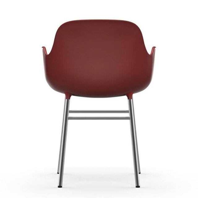 Normann Copenhagen Formen fåtölj stol röd krom Normann Copenhagen Formen fåtölj stol röd krom