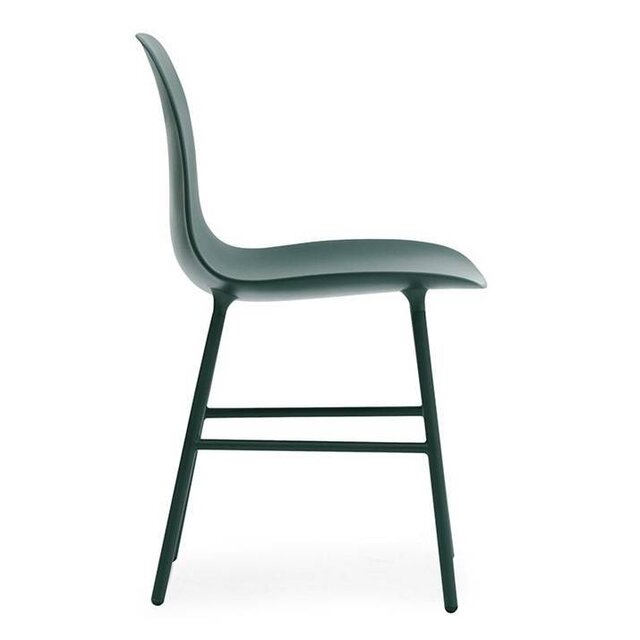 Normann Copenhagen Silla forma de silla de acero verde