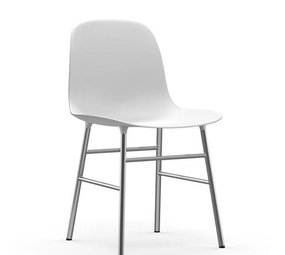 Normann Copenhagen Forma Blanco de la silla de cromo