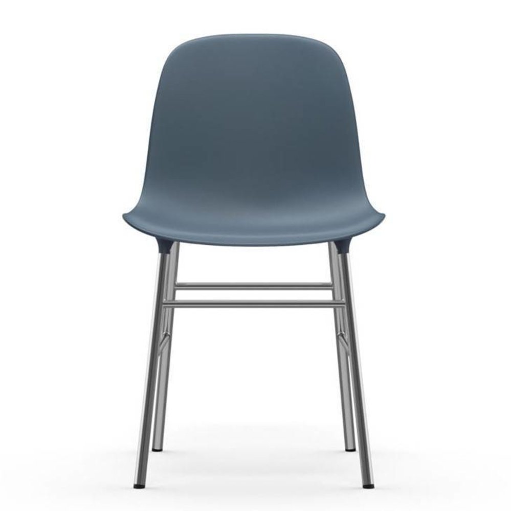 Normann Copenhagen Form Chair stoel chrome blauw Normann Copenhagen Form Chair stoel chrome blauw