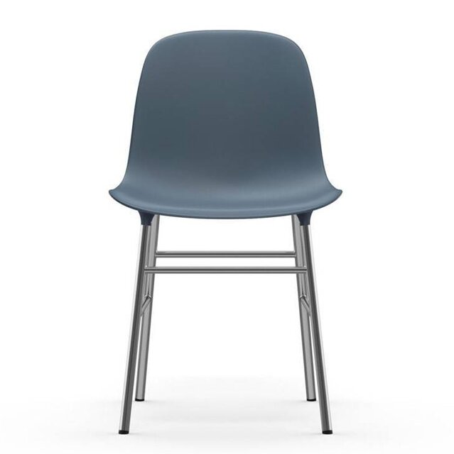 Normann Copenhagen Form Chair stoel chrome blauw Normann Copenhagen Form Chair stoel chrome blauw