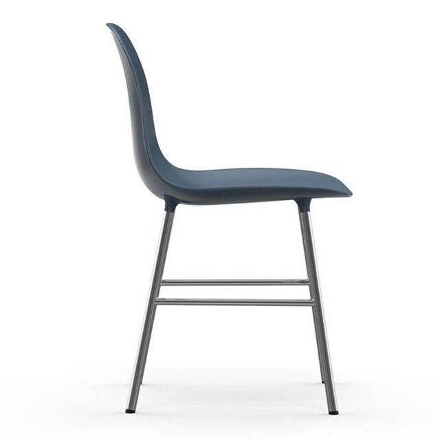 Normann Copenhagen Form Chair stoel chrome blauw Normann Copenhagen Form Chair stoel chrome blauw