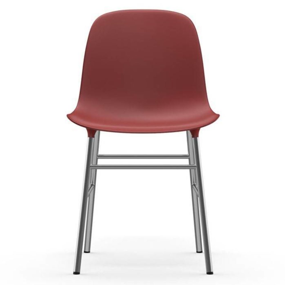 Normann Copenhagen Form Chair stoel chroom rood Normann Copenhagen Form Chair stoel chroom rood