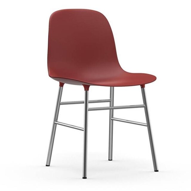 Normann Copenhagen Formulaire rouge chrome président