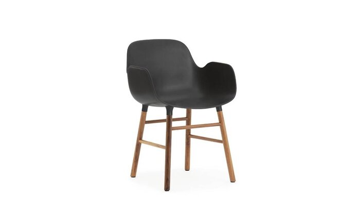 Normann Copenhagen Form Lænestol stol valnød sort - 602770