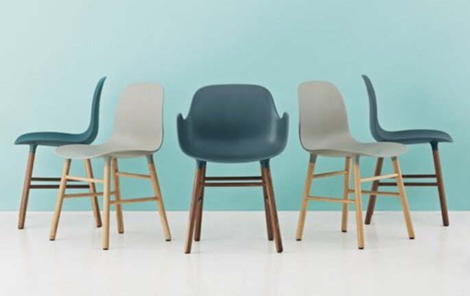 Normann Copenhagen Form Sesselstuhl Walnussblau - 602771